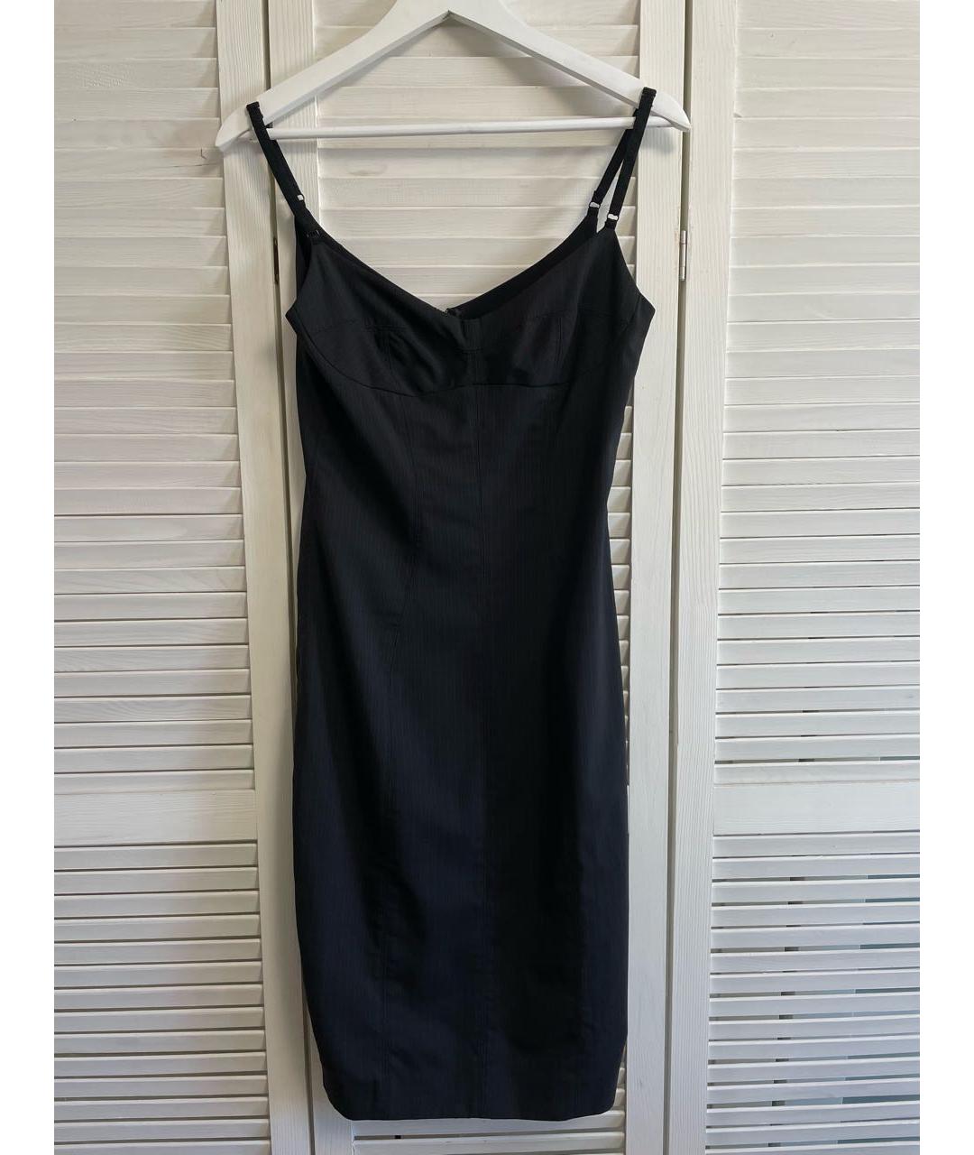 DOLCE&GABBANA Черное шерстяное повседневное платье, фото 9