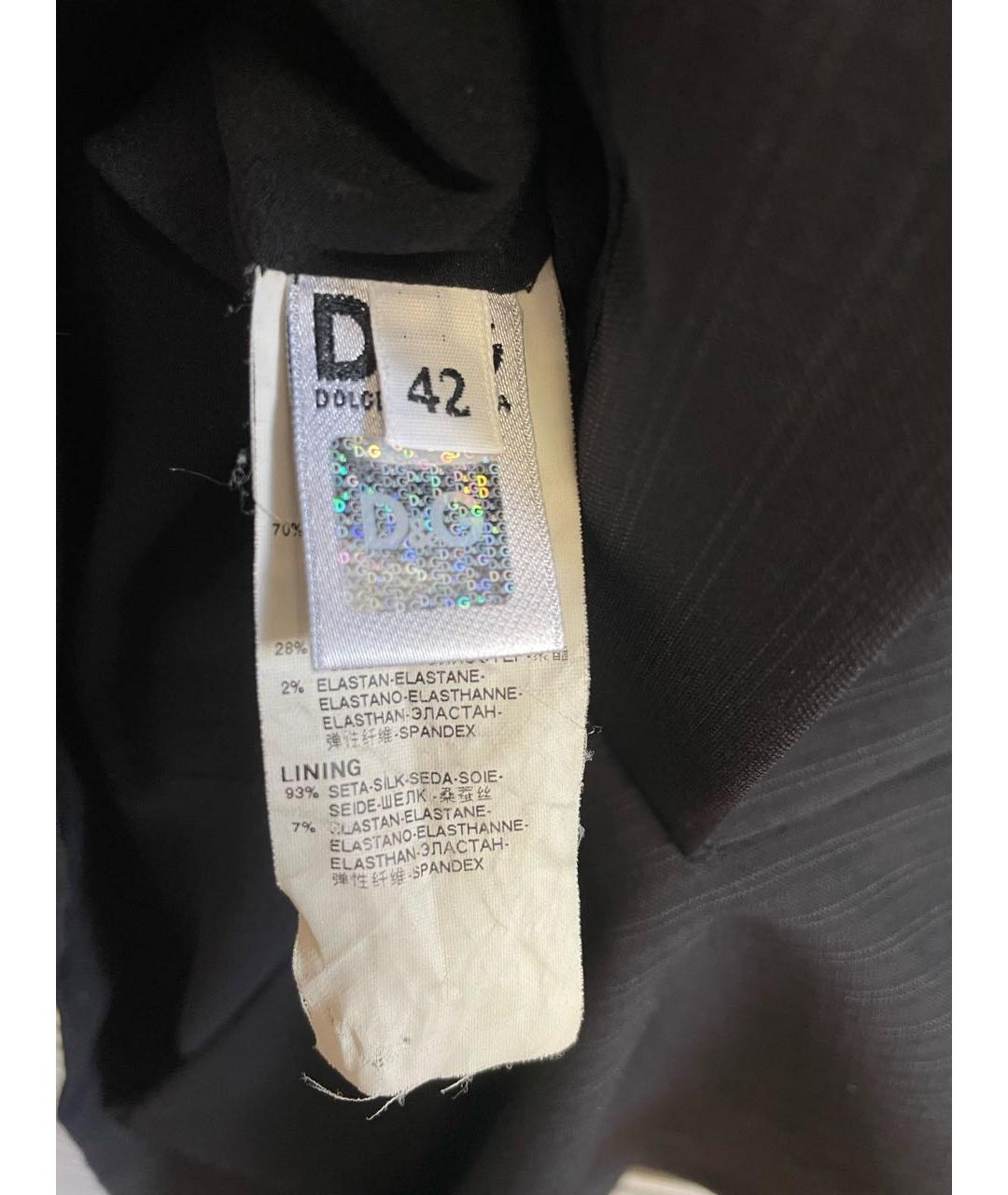 DOLCE&GABBANA Черное шерстяное повседневное платье, фото 7