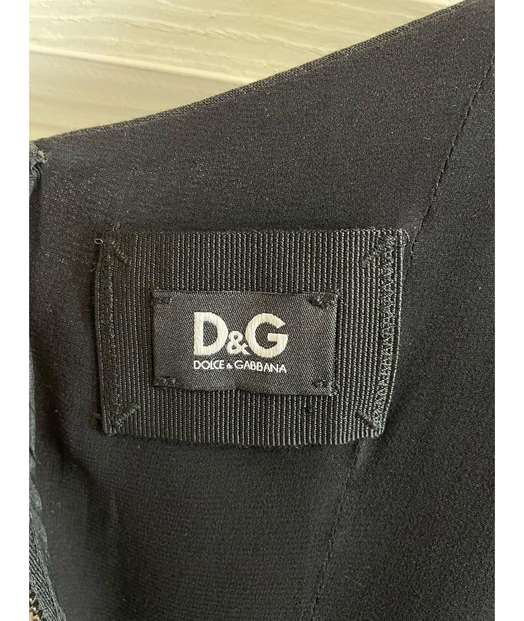 DOLCE&GABBANA Черное шерстяное повседневное платье, фото 3