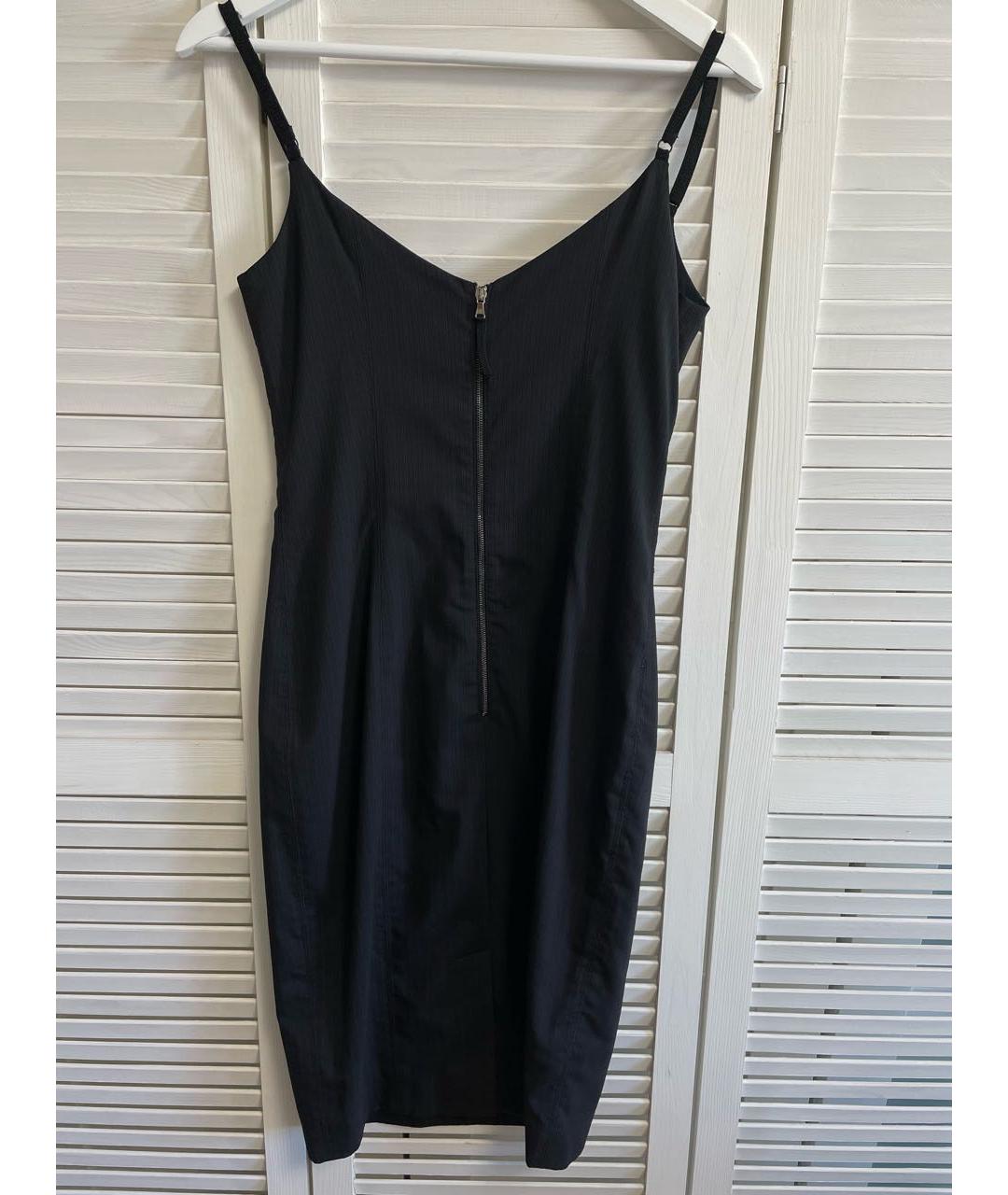 DOLCE&GABBANA Черное шерстяное повседневное платье, фото 2