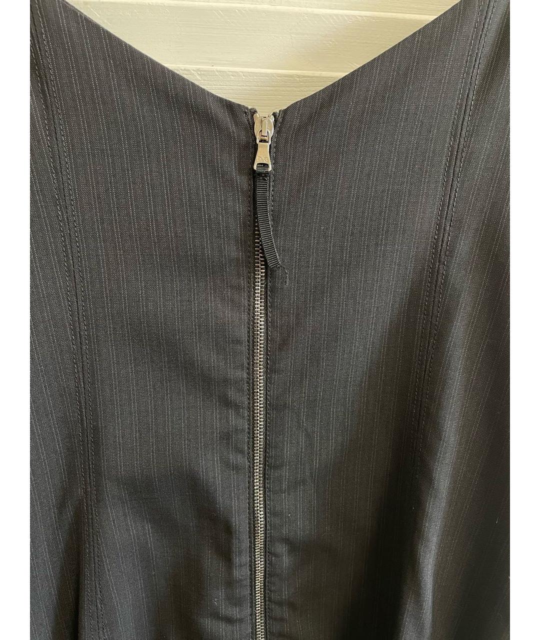 DOLCE&GABBANA Черное шерстяное повседневное платье, фото 4