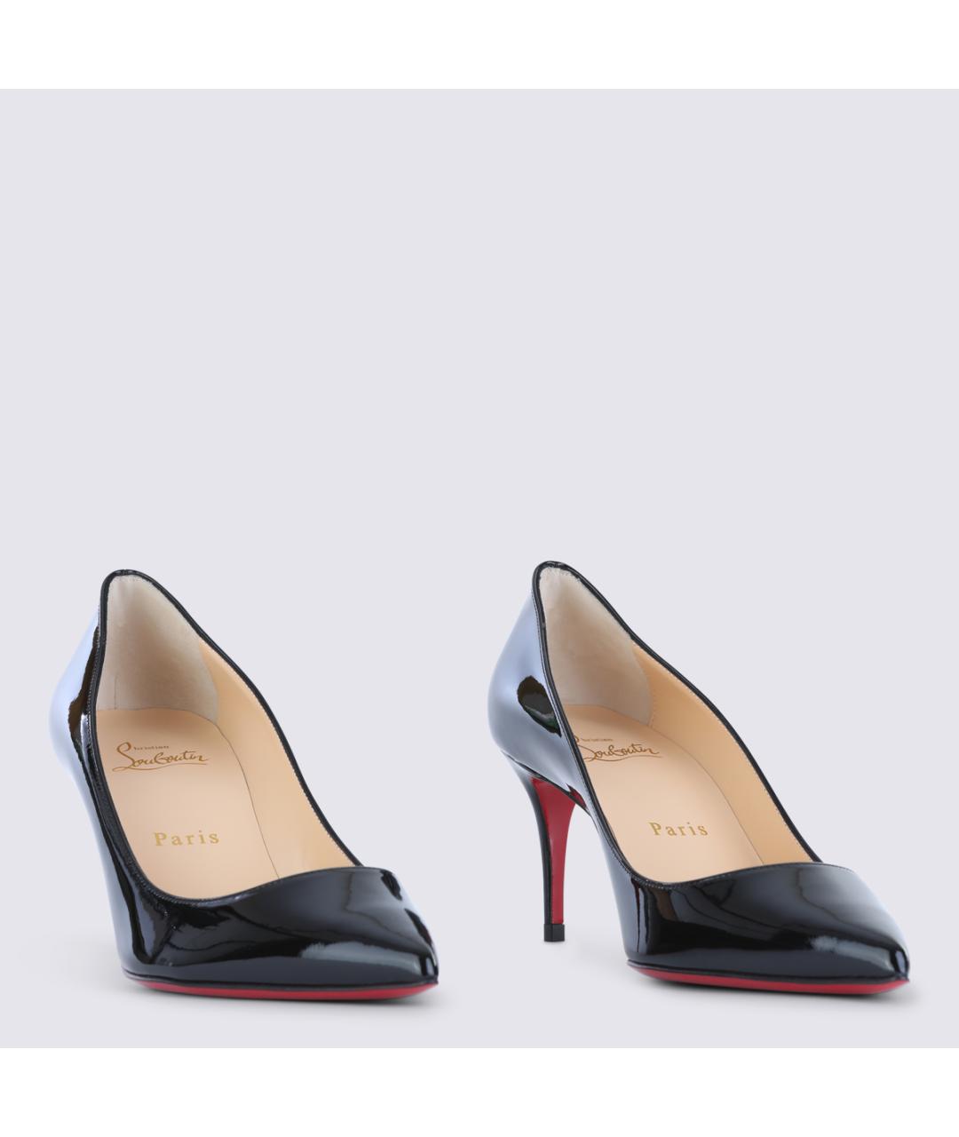 CHRISTIAN LOUBOUTIN Черные кожаные туфли, фото 2