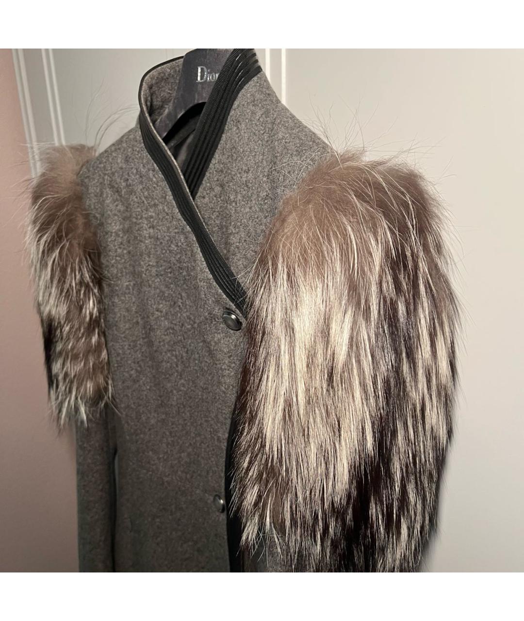 JOHN RICHMOND Серое шерстяное пальто, фото 3