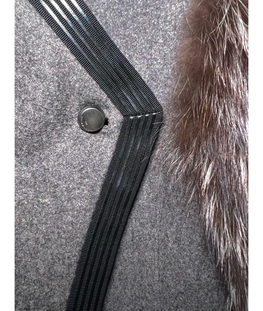 JOHN RICHMOND Серое шерстяное пальто, фото 4