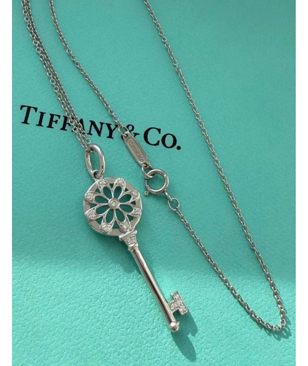 TIFFANY&CO Серебряное колье из белого золота, фото 6