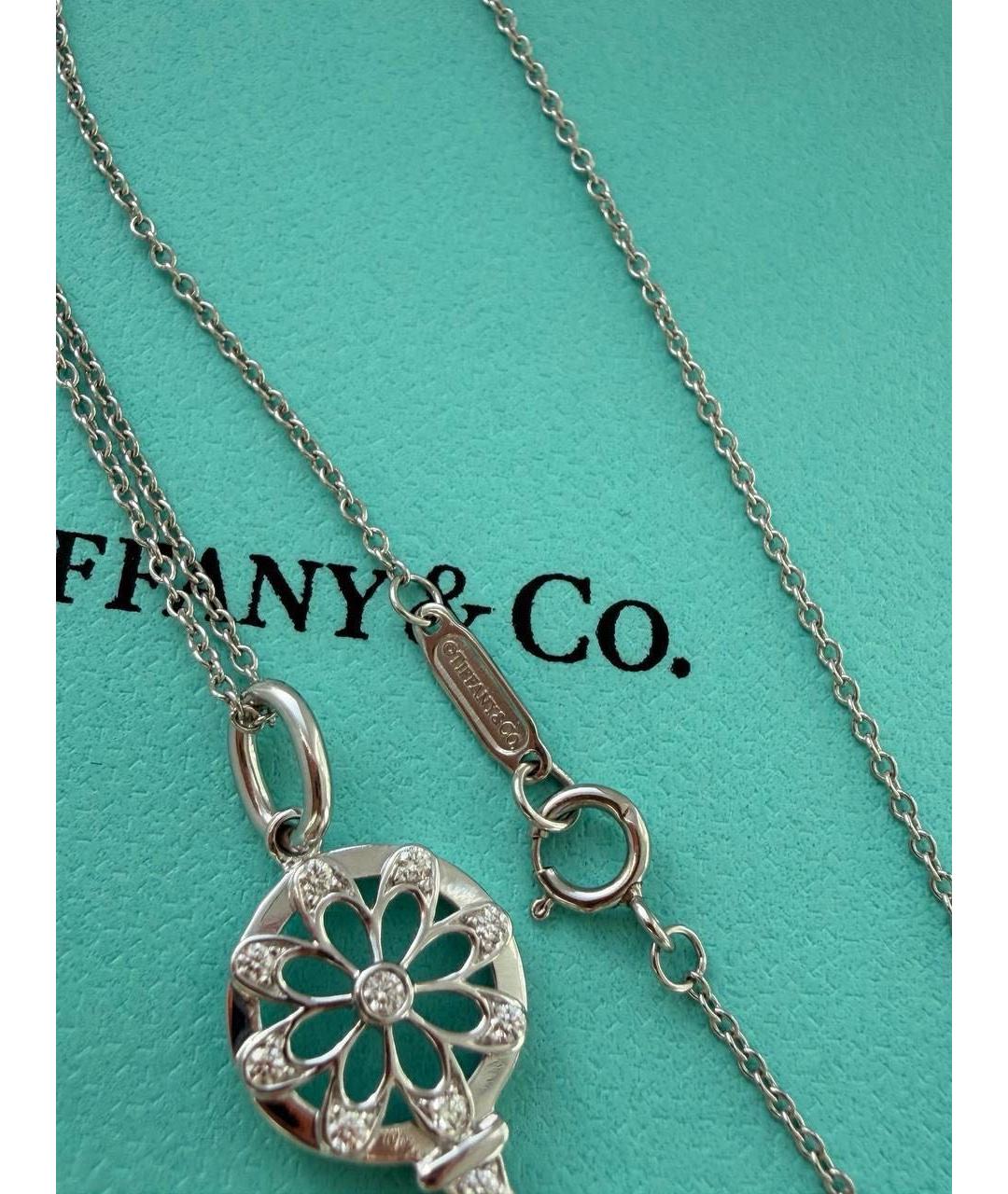 TIFFANY&CO Серебряное колье из белого золота, фото 7