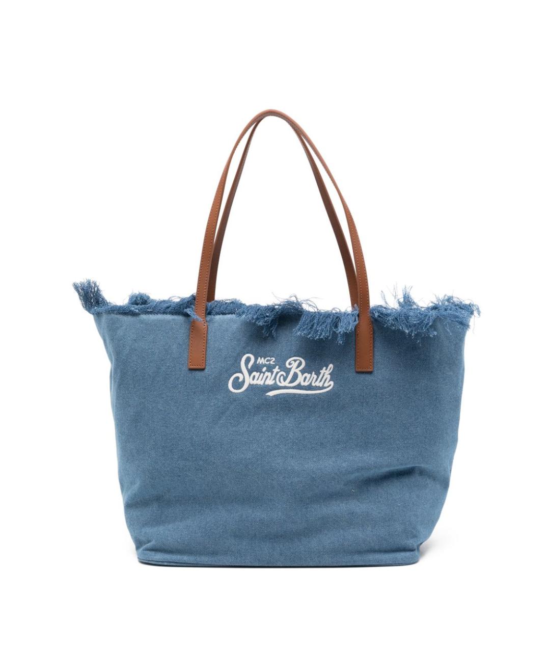 MC2 SAINT BARTH Голубая хлопковая сумка тоут, фото 1