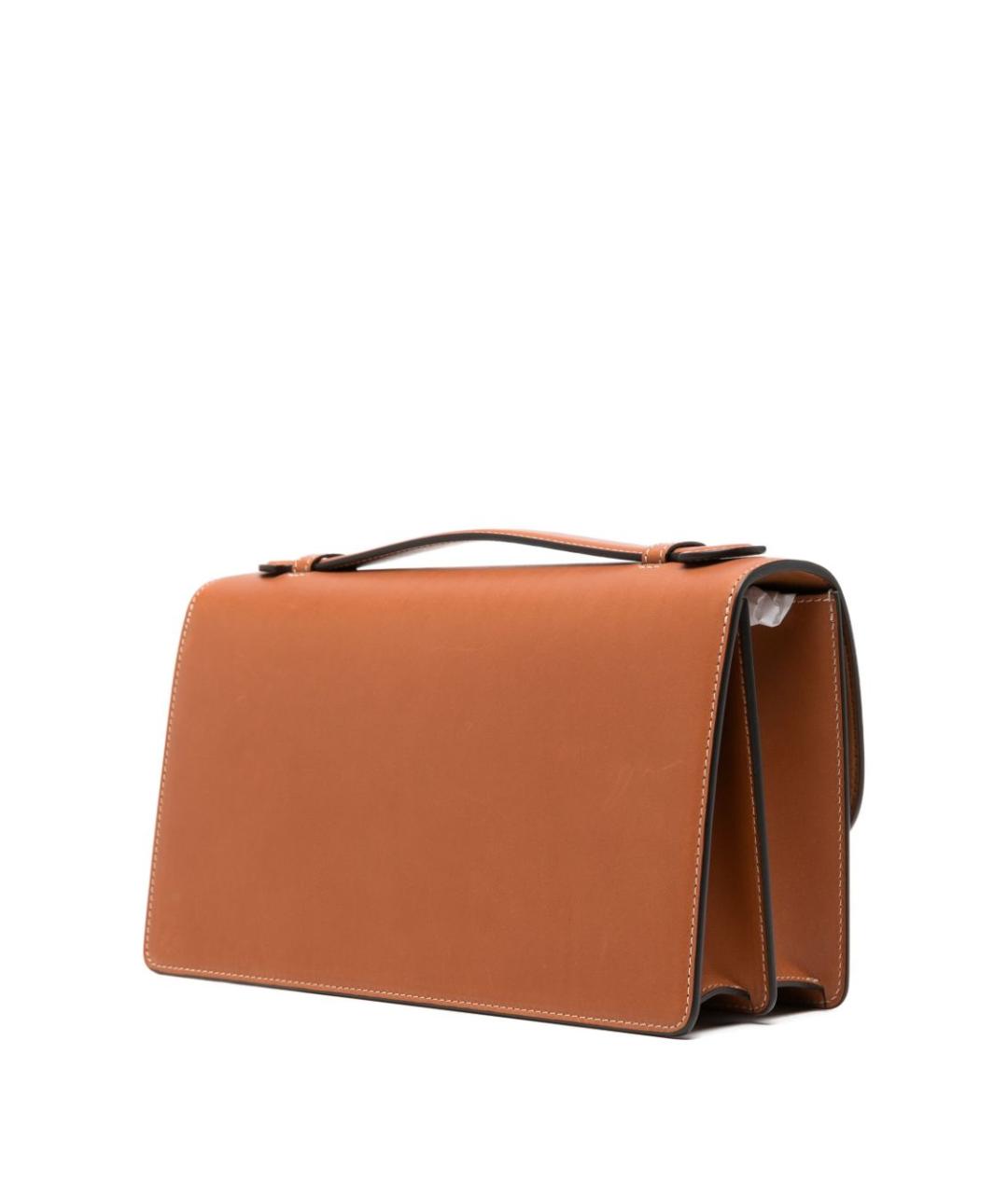 CELINE Коричневая кожаная сумка через плечо, фото 2
