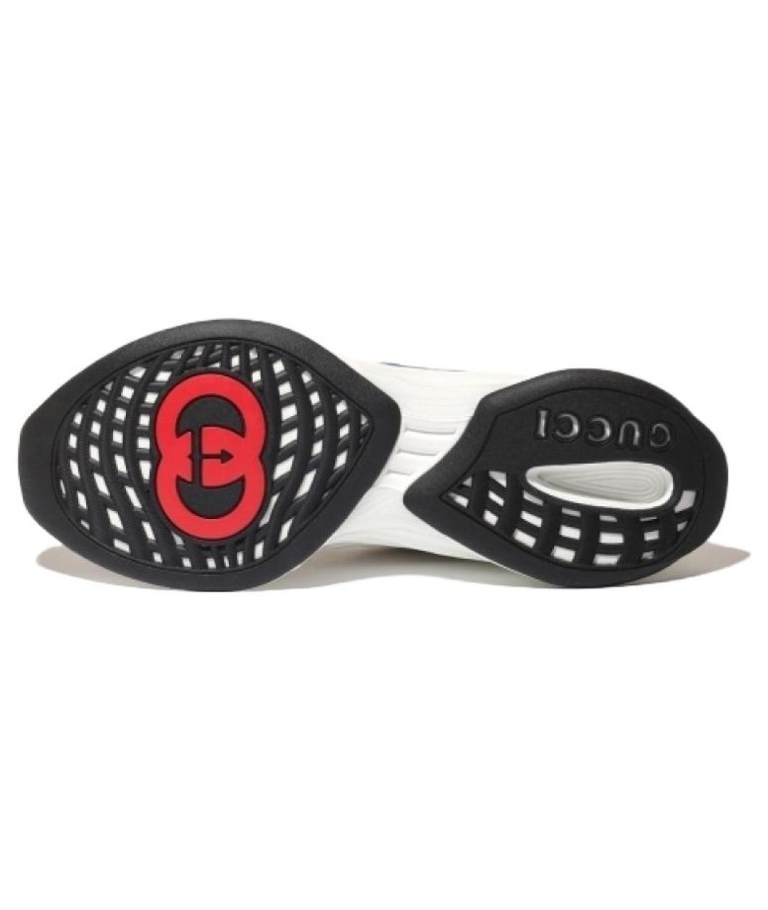 GUCCI Белые кожаные низкие кроссовки / кеды, фото 5