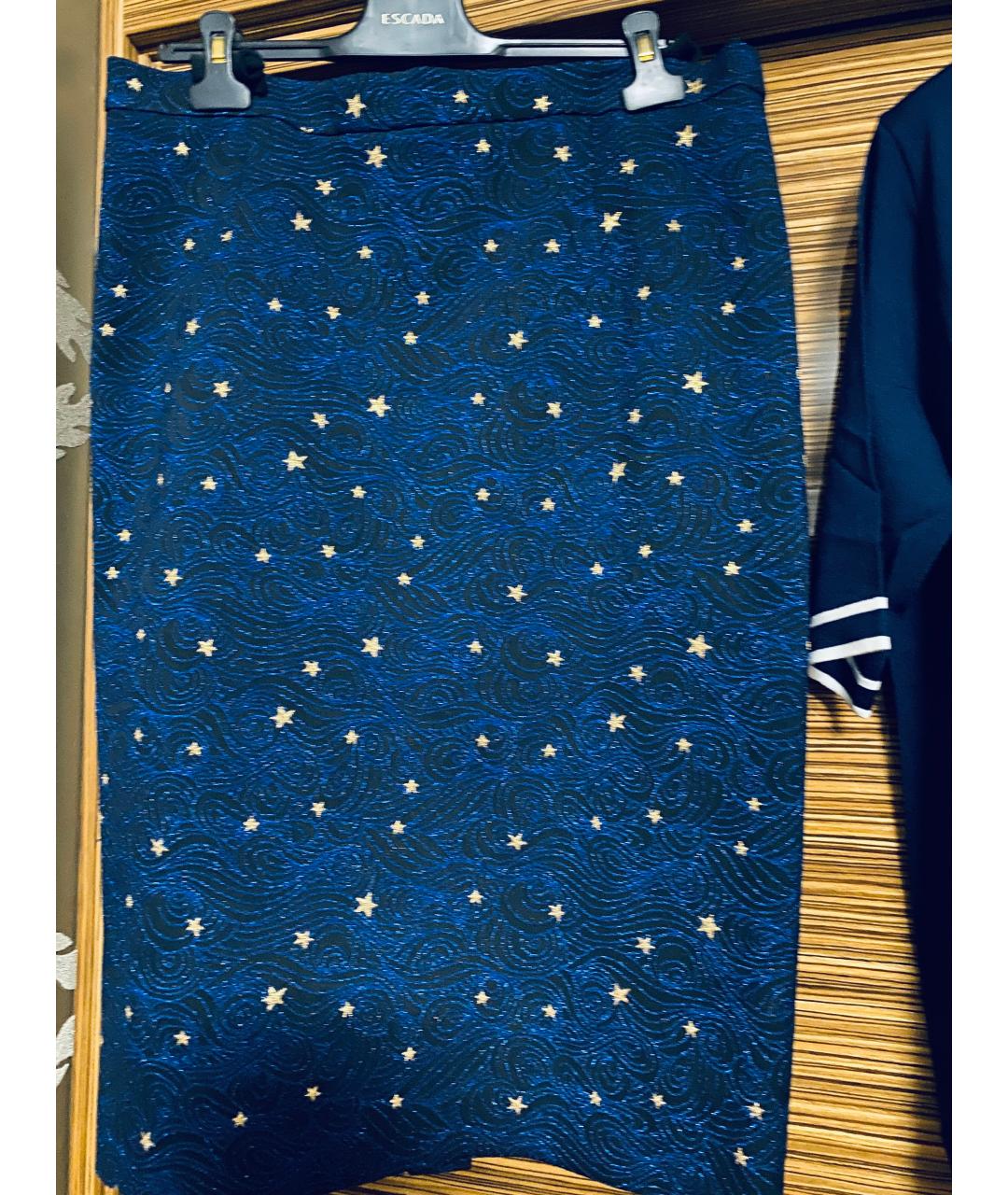 ESCADA Синий вискозный костюм с юбками, фото 5