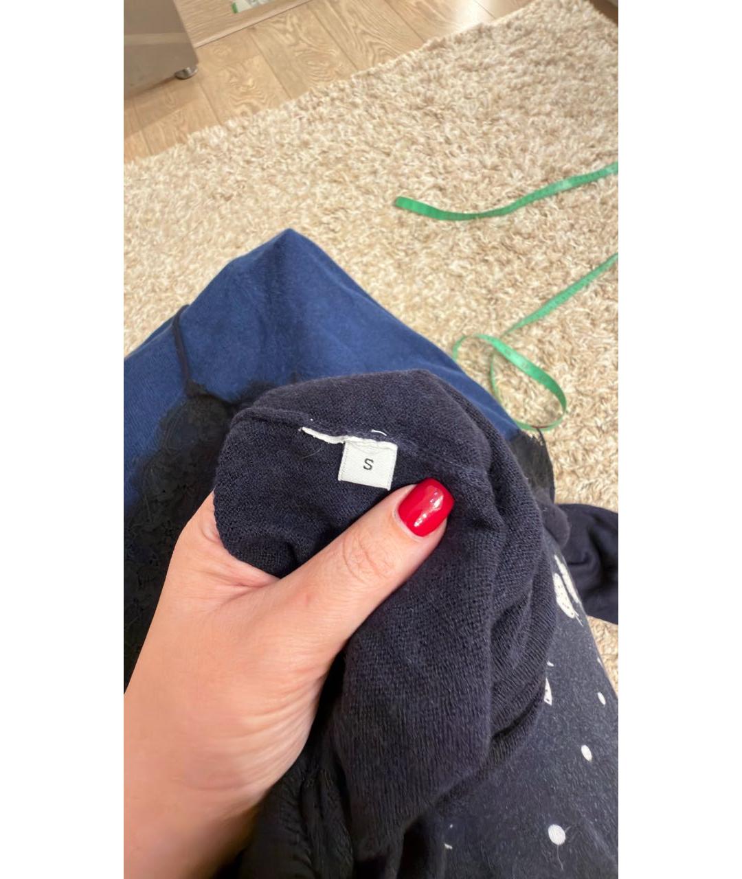 PINKO Темно-синий кашемировый джемпер / свитер, фото 5
