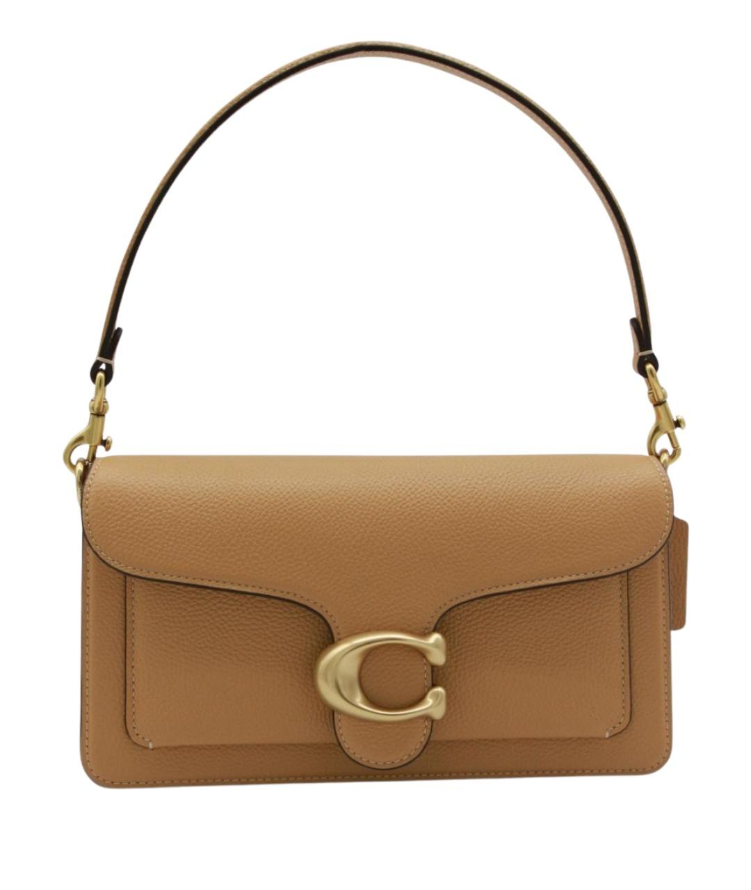 COACH Бежевая кожаная сумка тоут, фото 1