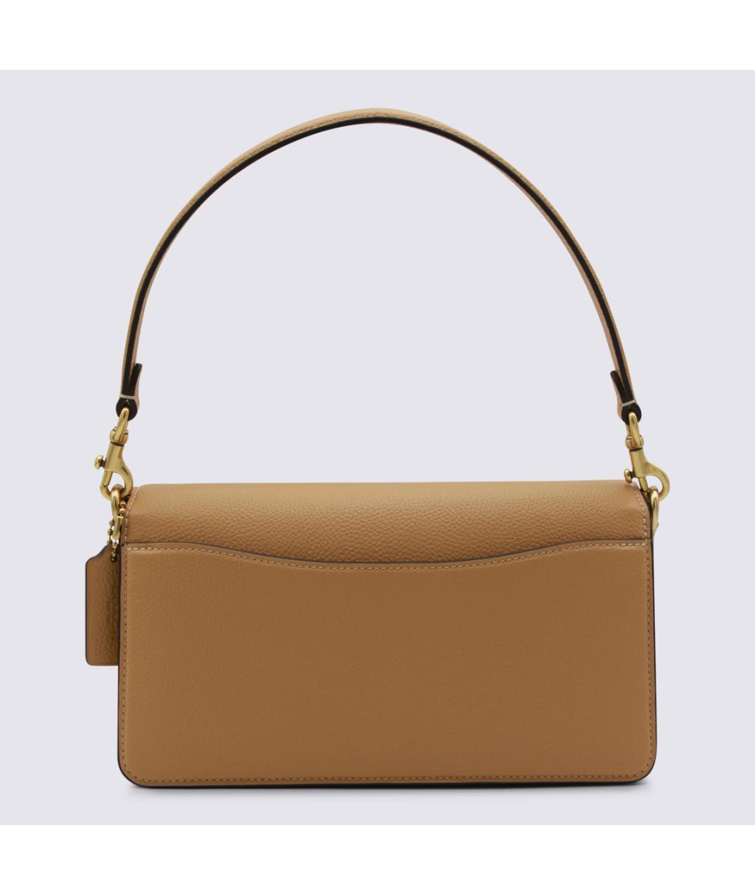 COACH Бежевая кожаная сумка тоут, фото 3