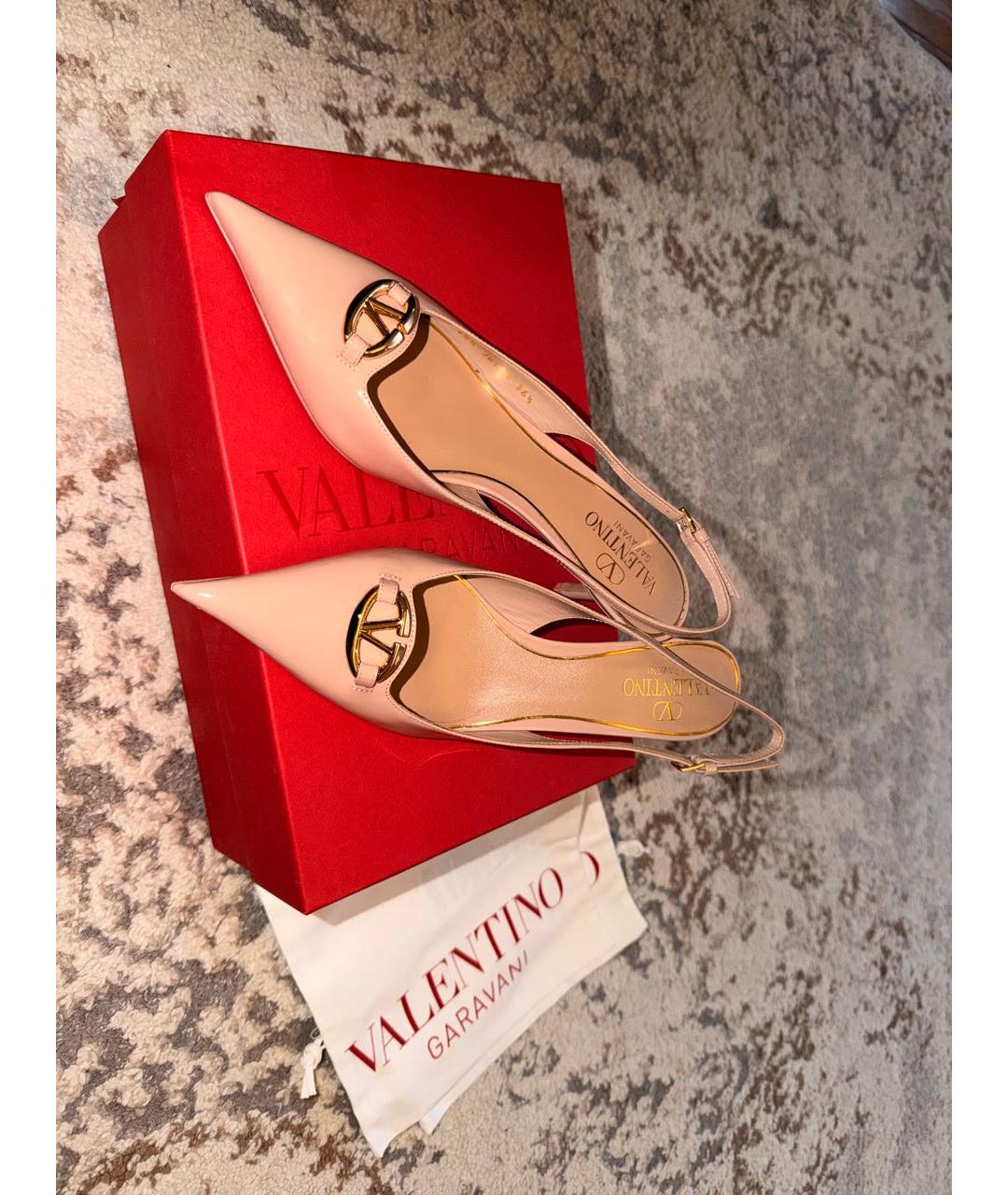 VALENTINO Бежевые кожаные туфли, фото 4