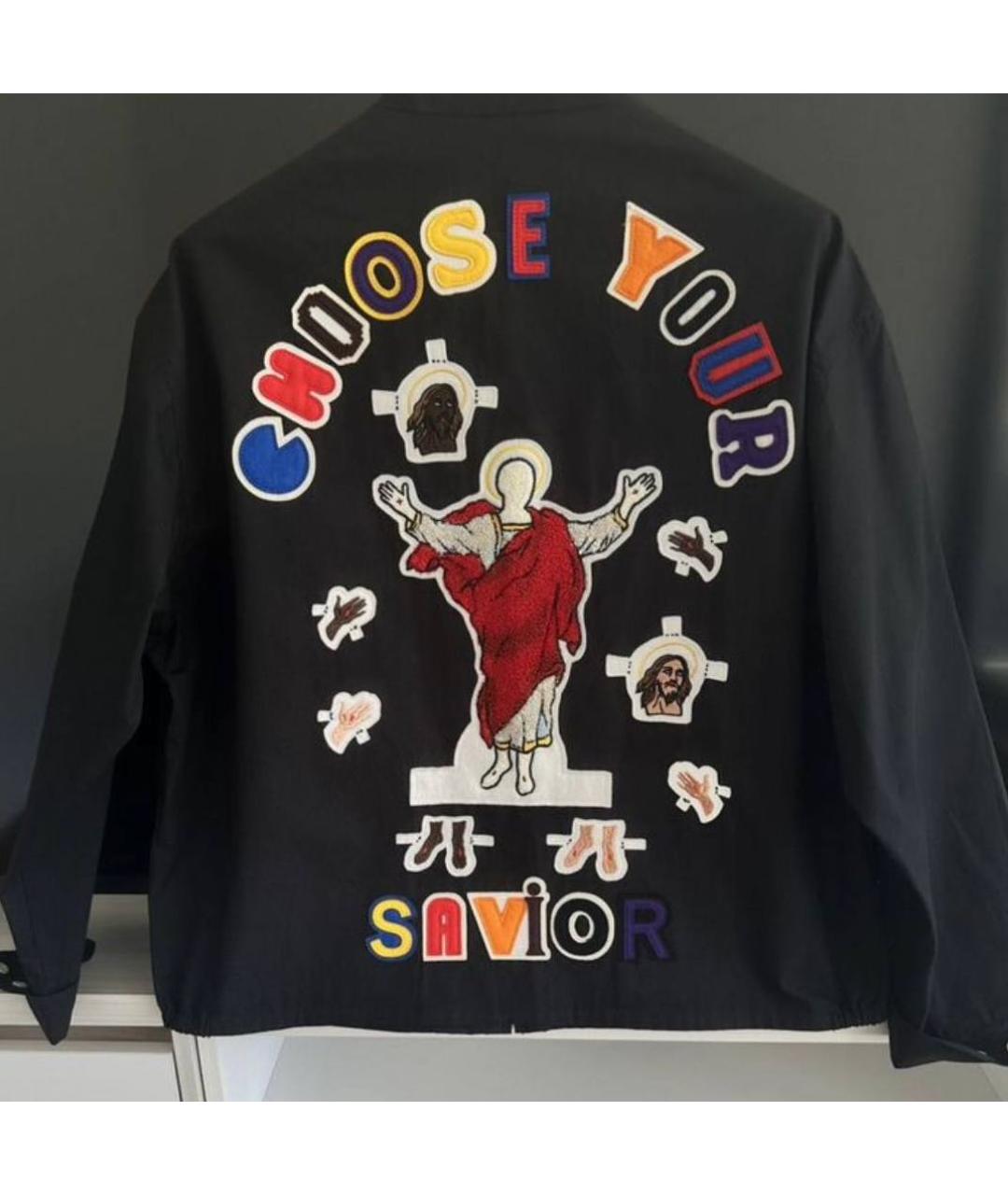 Saint Michael Черная хлопковая куртка, фото 2