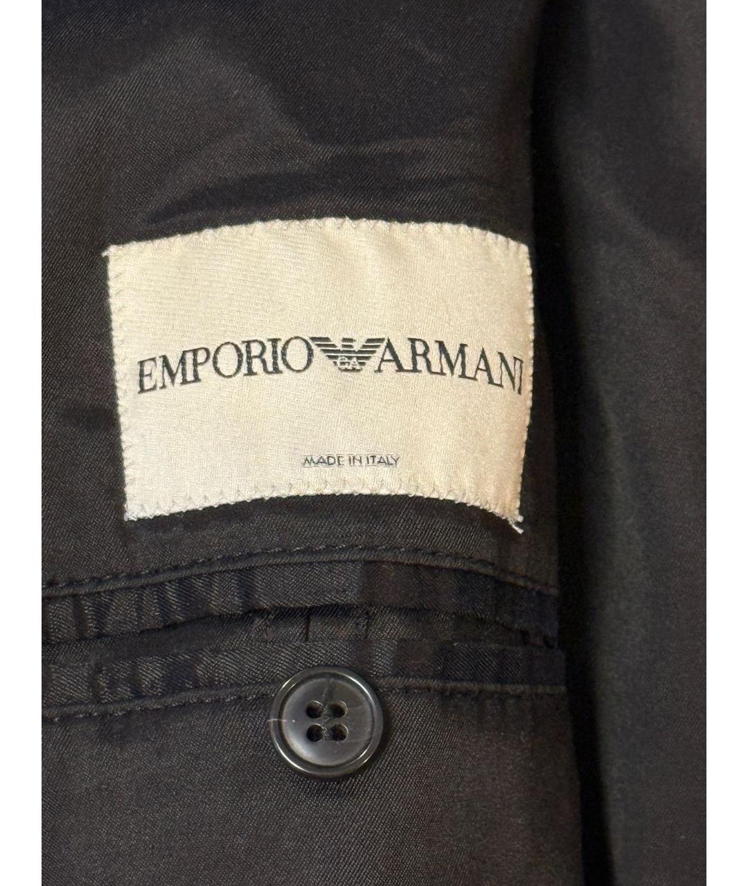EMPORIO ARMANI Черное пальто, фото 4
