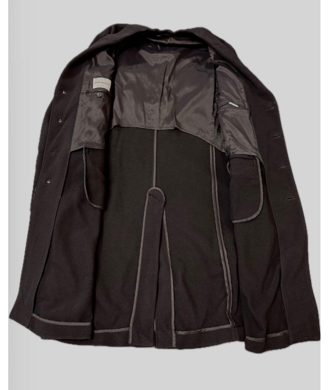 EMPORIO ARMANI Черное пальто, фото 3