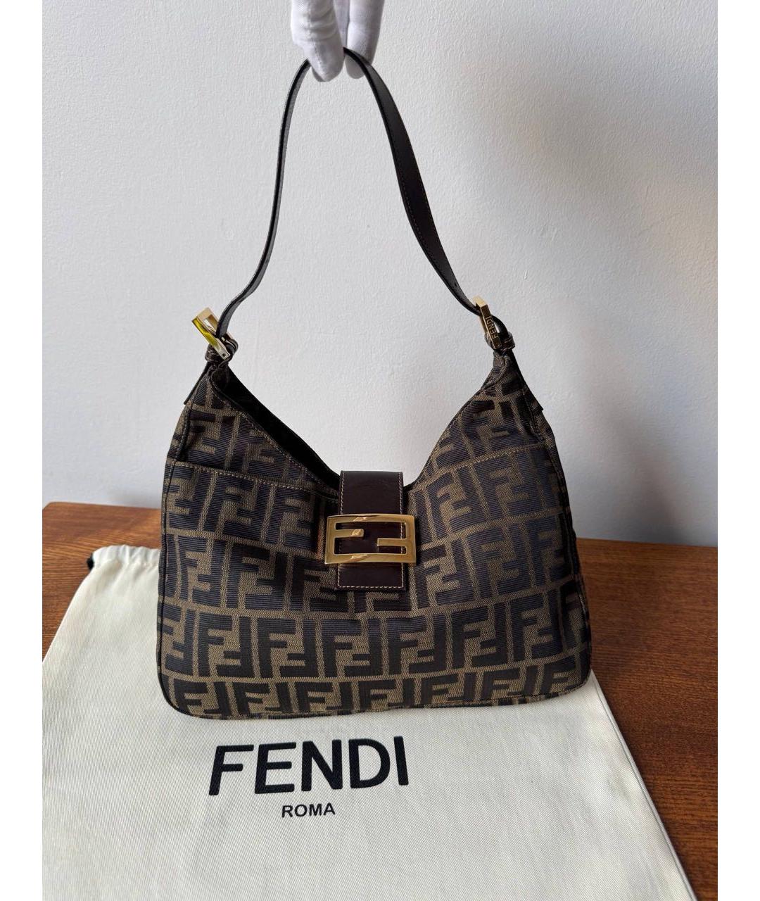 FENDI Коричневая сумка через плечо, фото 4