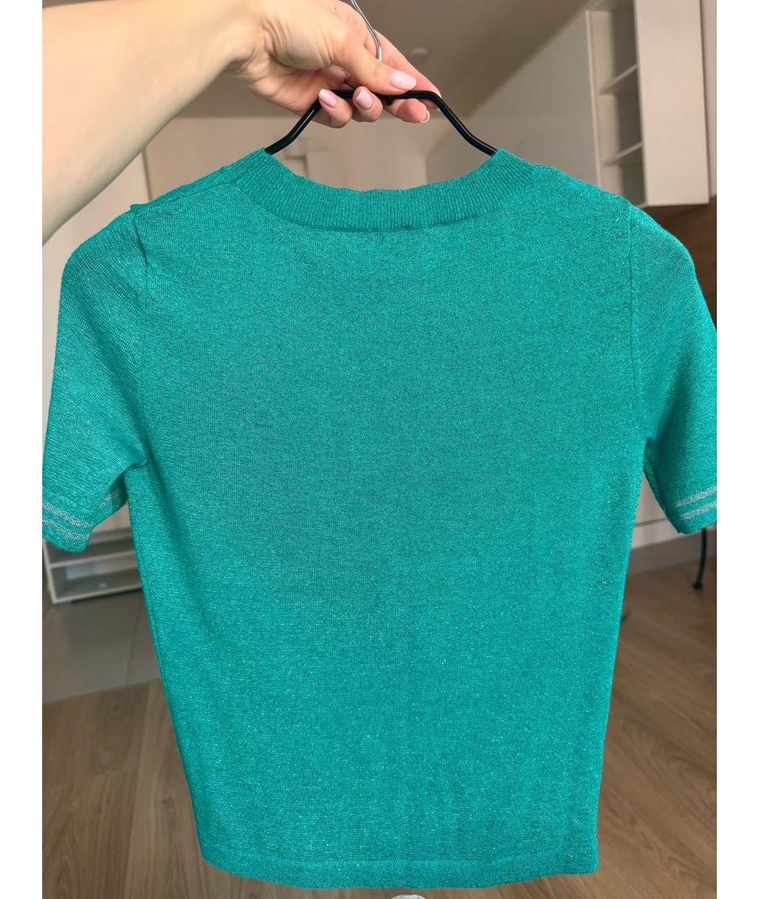 PINKO Бирюзовый вискозный джемпер / свитер, фото 2