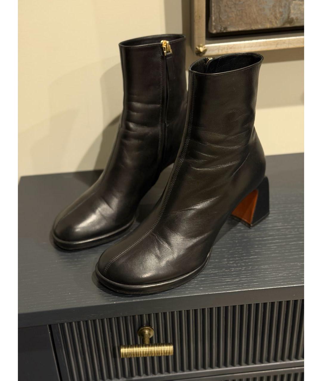 MANU ATELIER Черные кожаные ботильоны, фото 2