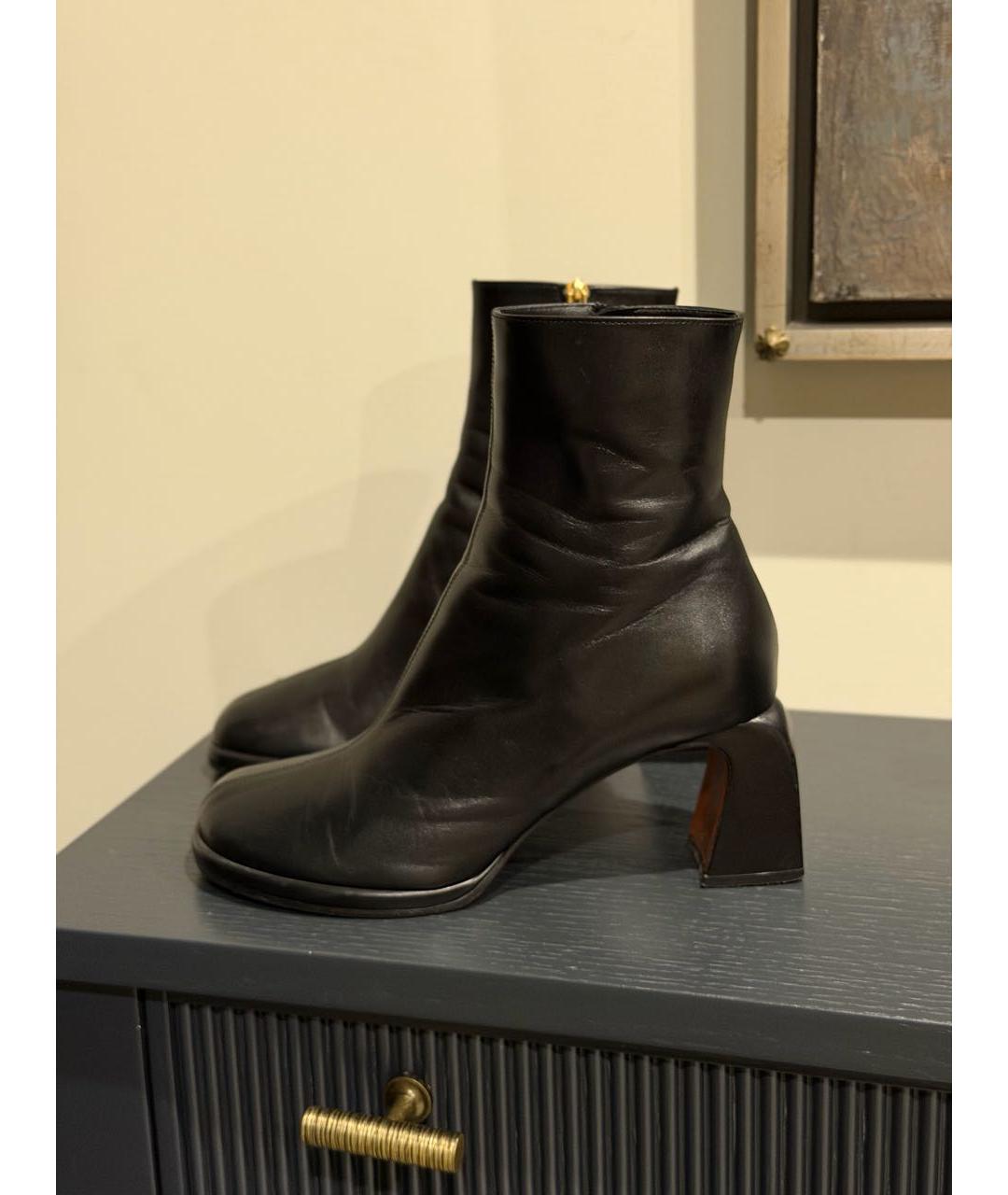 MANU ATELIER Черные кожаные ботильоны, фото 4