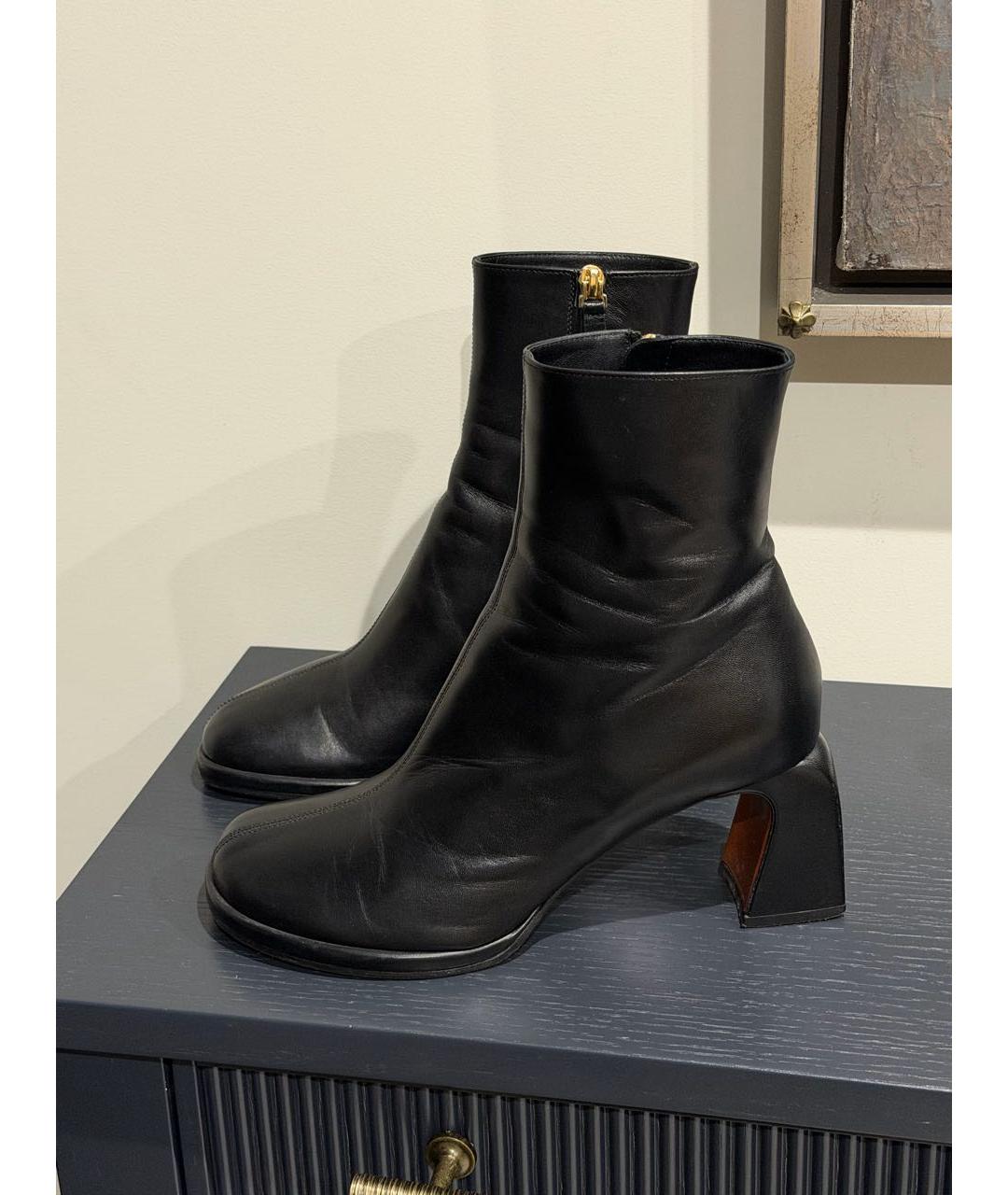 MANU ATELIER Черные кожаные ботильоны, фото 5