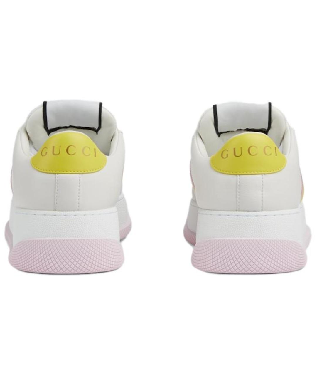 GUCCI Розовые кожаные кроссовки, фото 4