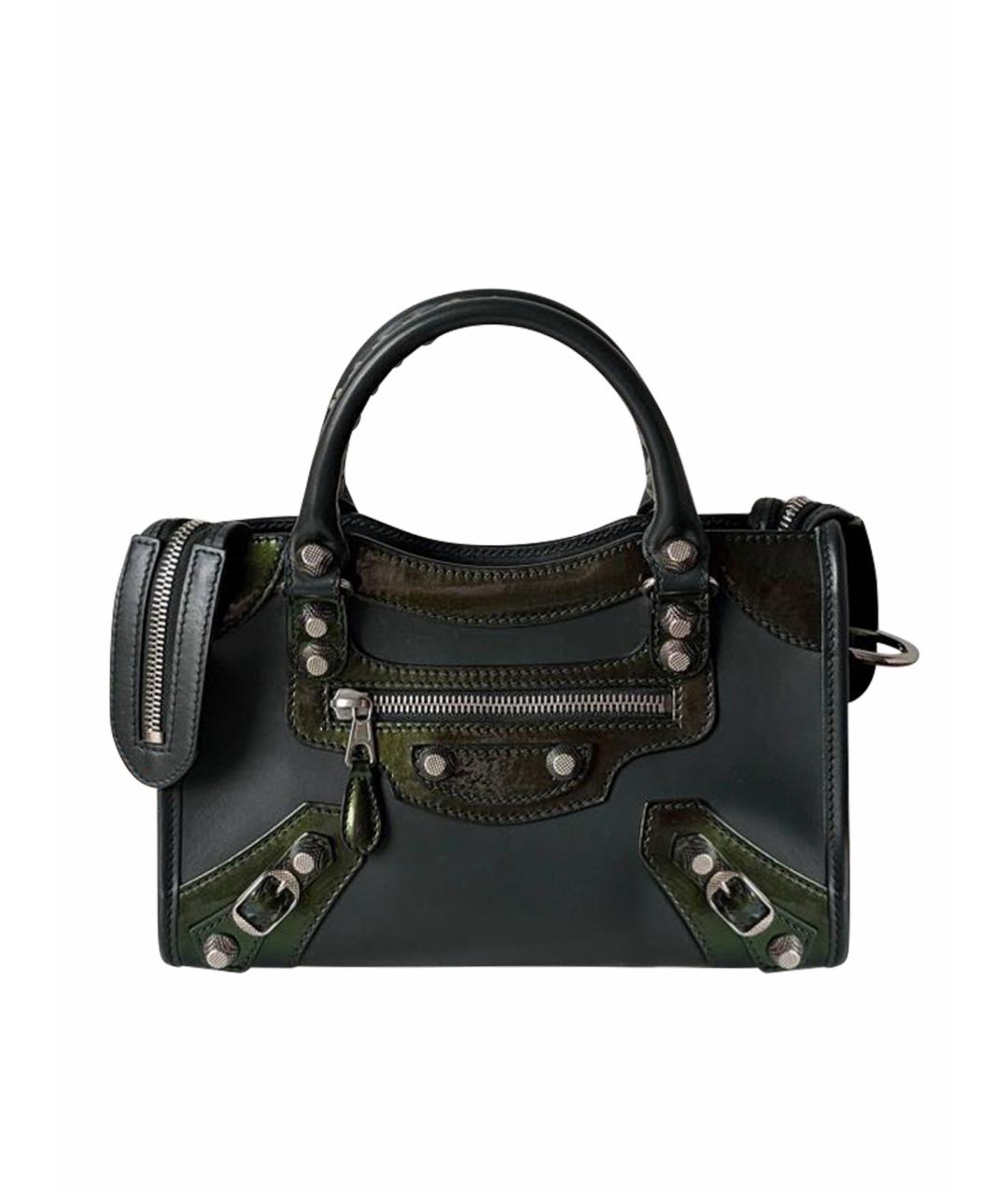 BALENCIAGA Зеленая кожаная сумка через плечо, фото 1