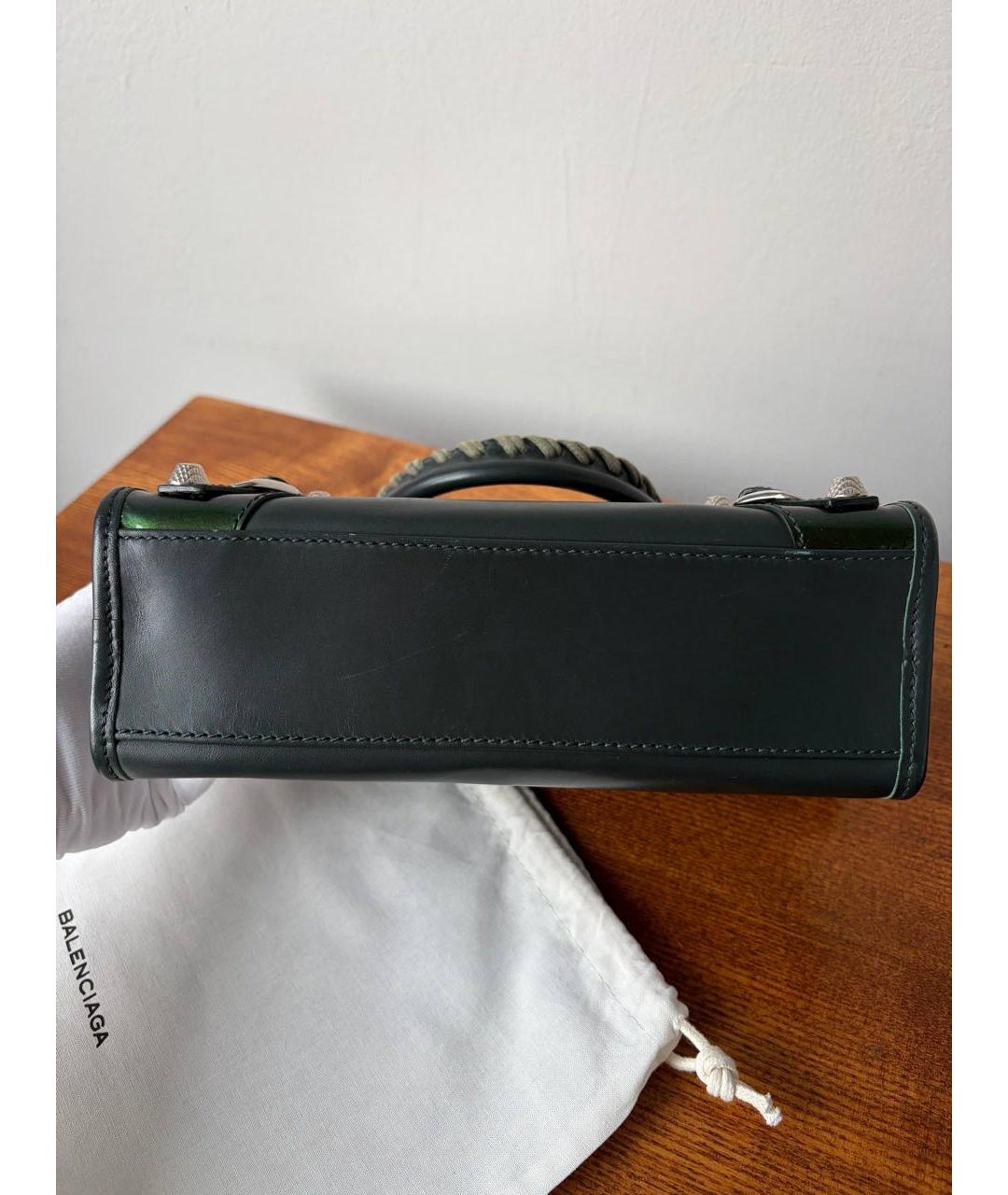 BALENCIAGA Зеленая кожаная сумка через плечо, фото 7