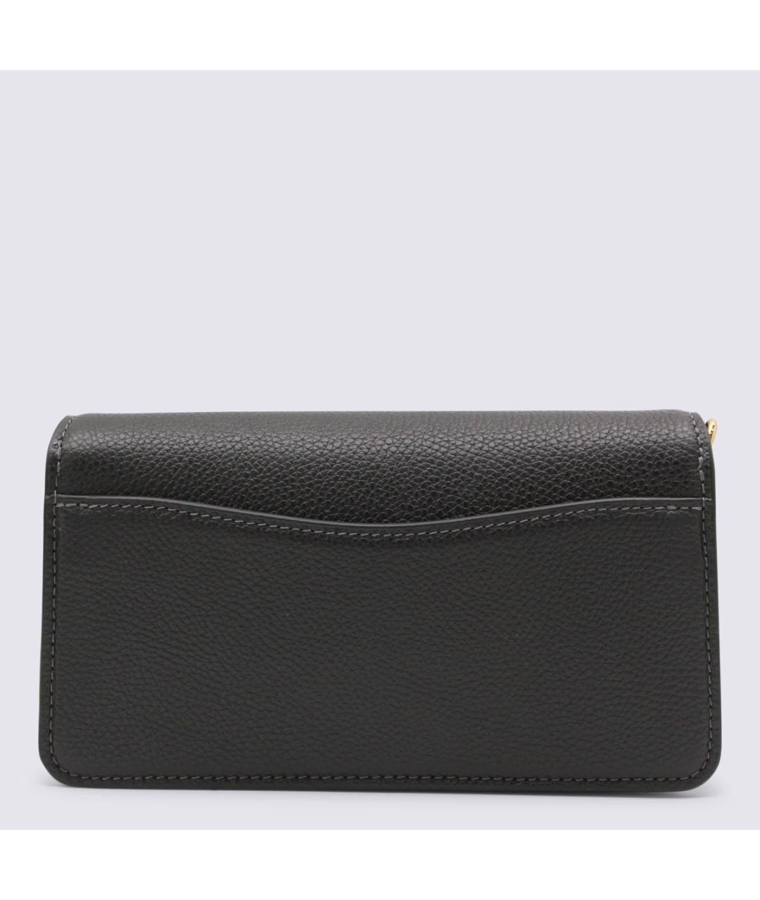 COACH Черная кожаная сумка через плечо, фото 3