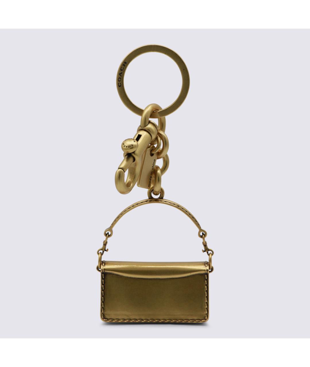 COACH Золотой брелок, фото 2