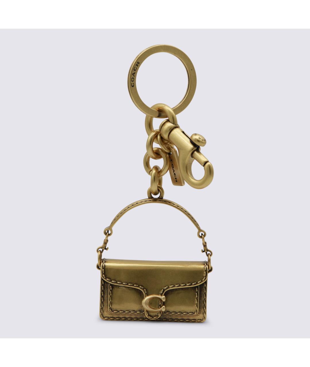 COACH Золотой брелок, фото 3