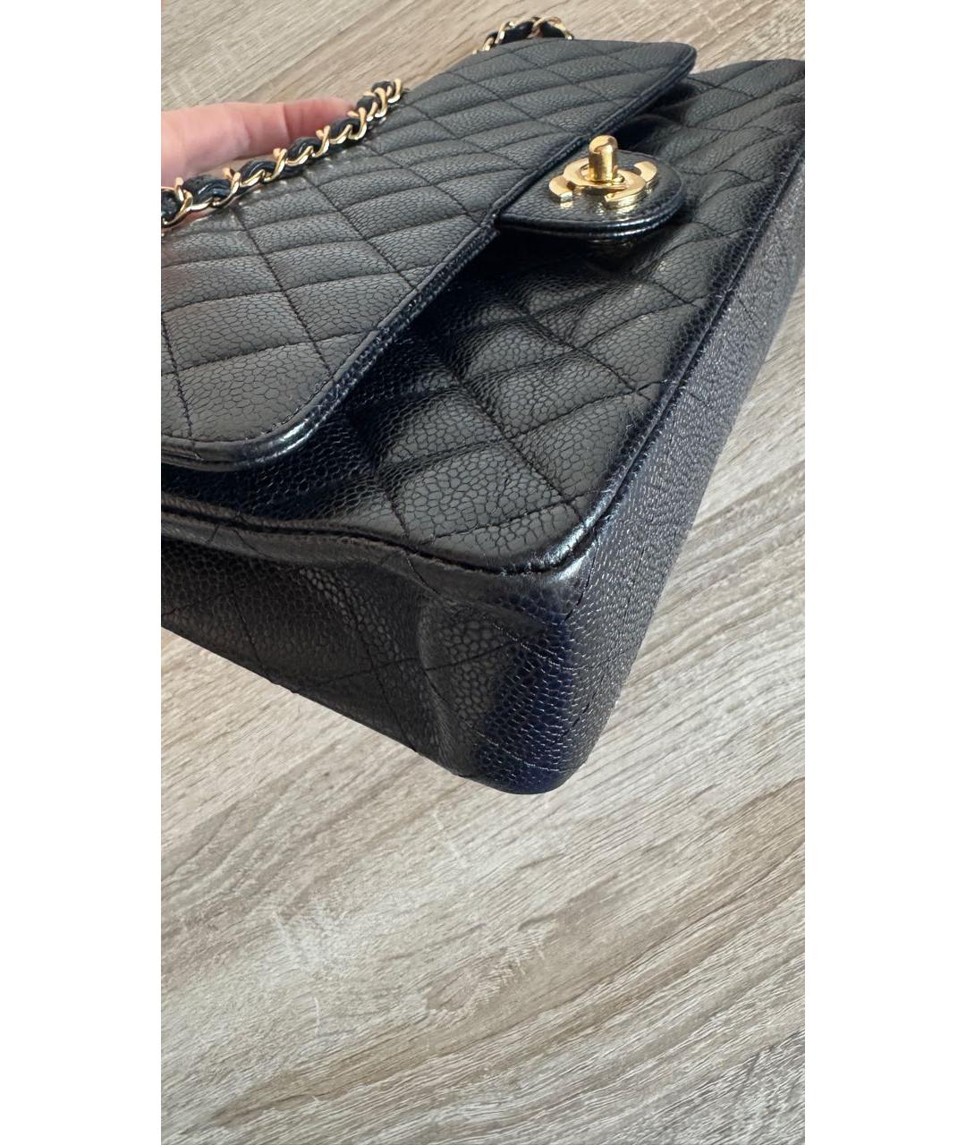 CHANEL Черная кожаная сумка через плечо, фото 3