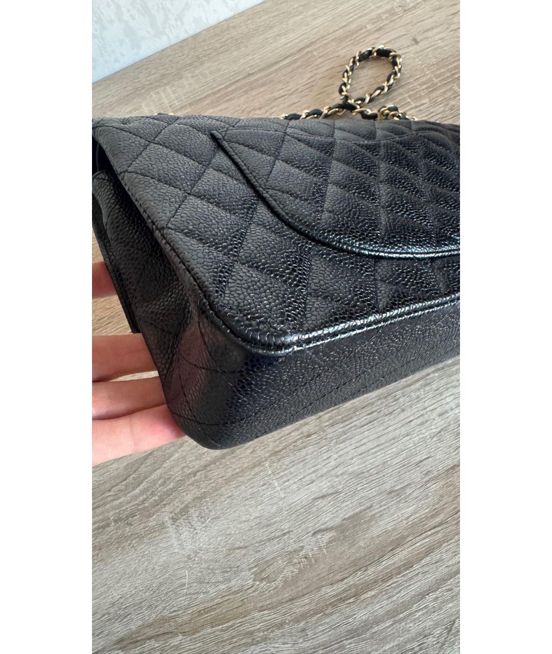CHANEL Черная кожаная сумка через плечо, фото 6