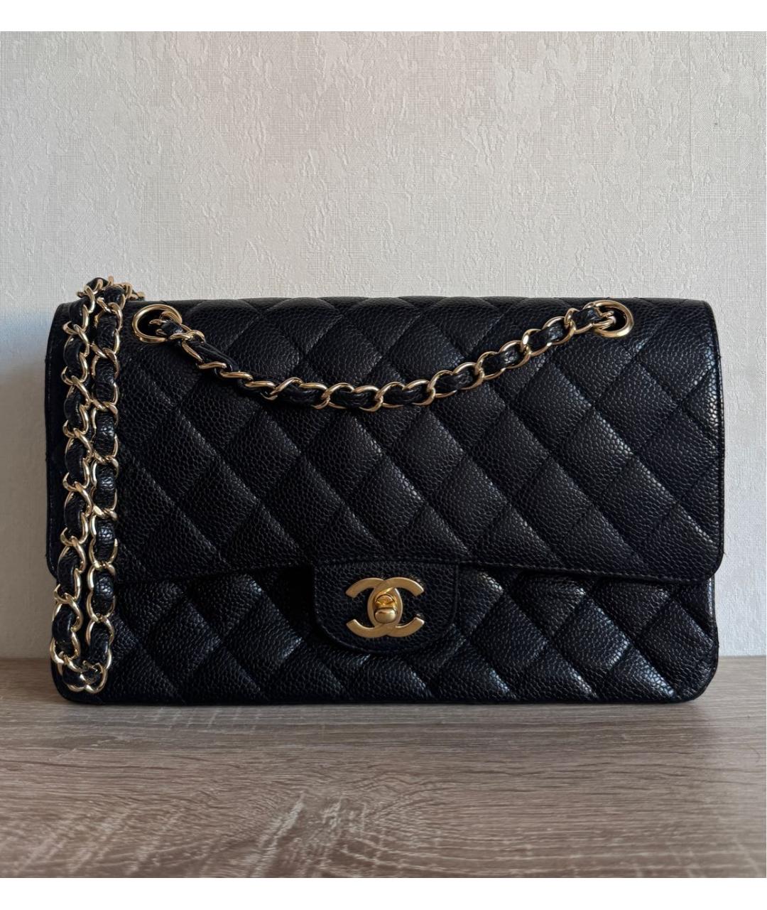 CHANEL Черная кожаная сумка через плечо, фото 9