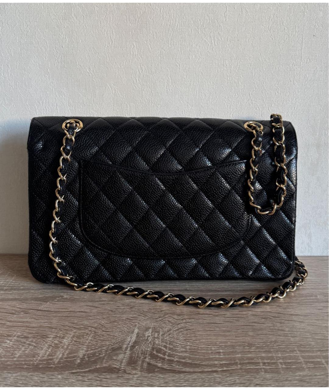 CHANEL Черная кожаная сумка через плечо, фото 2