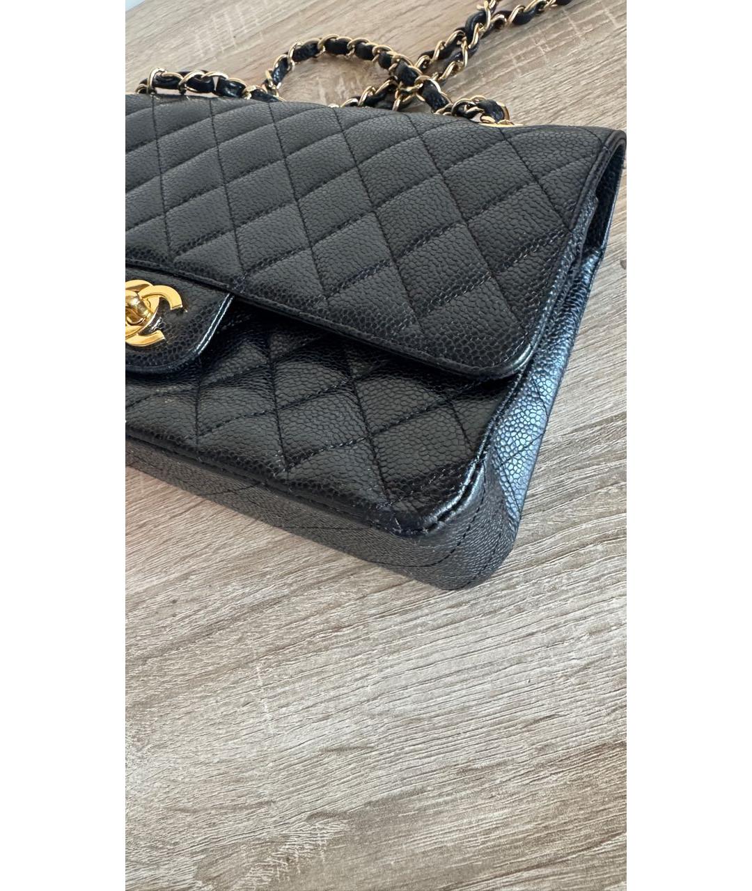 CHANEL Черная кожаная сумка через плечо, фото 4