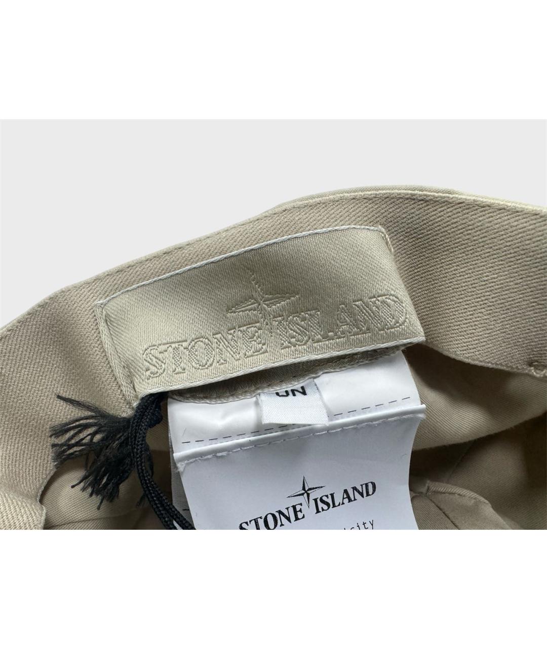 STONE ISLAND Бежевая хлопковая кепка/бейсболка, фото 5