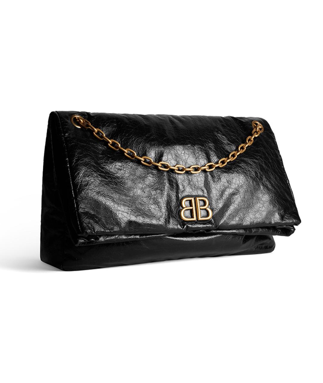 BALENCIAGA Черная кожаная сумка через плечо, фото 3