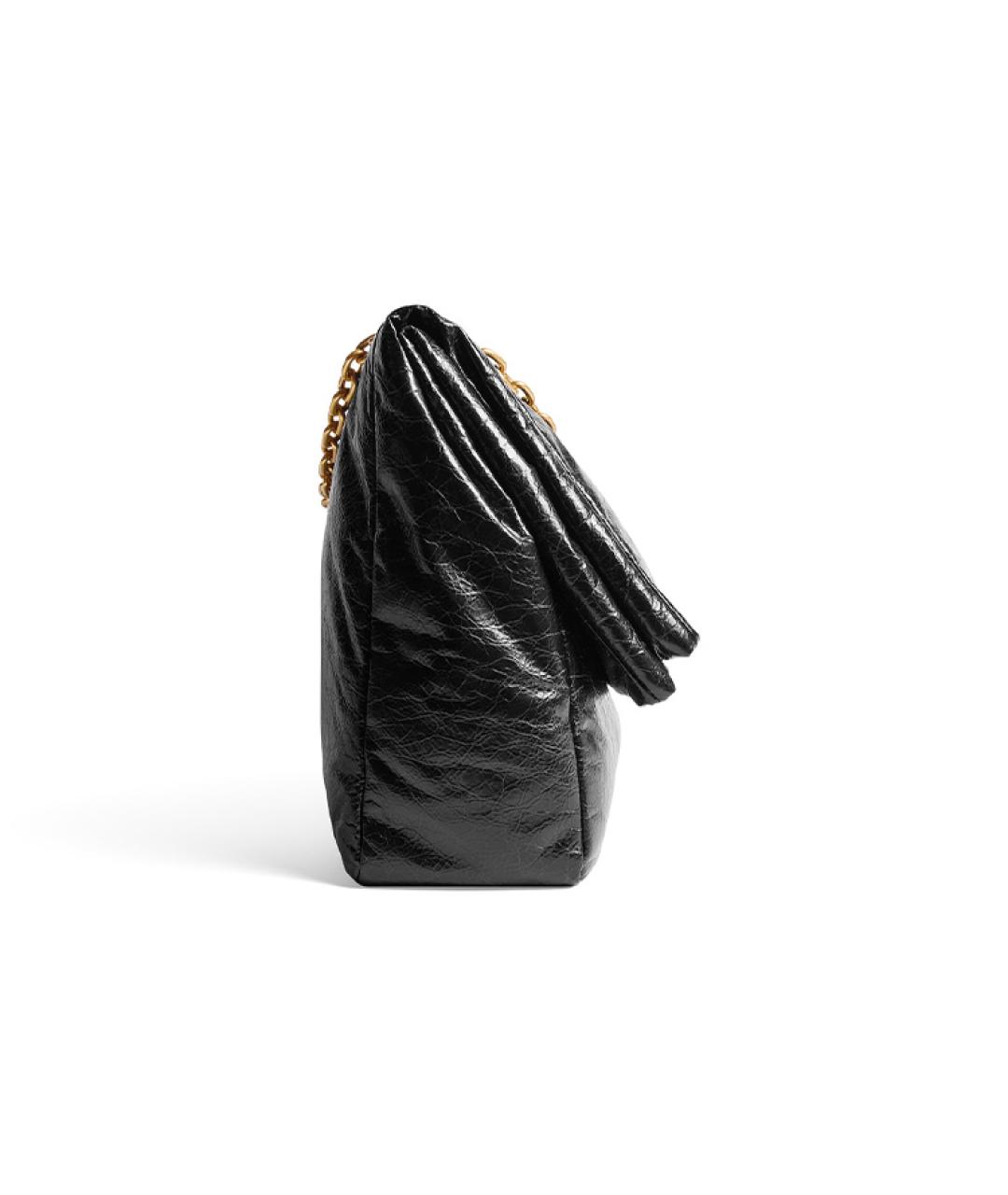 BALENCIAGA Черная кожаная сумка через плечо, фото 4