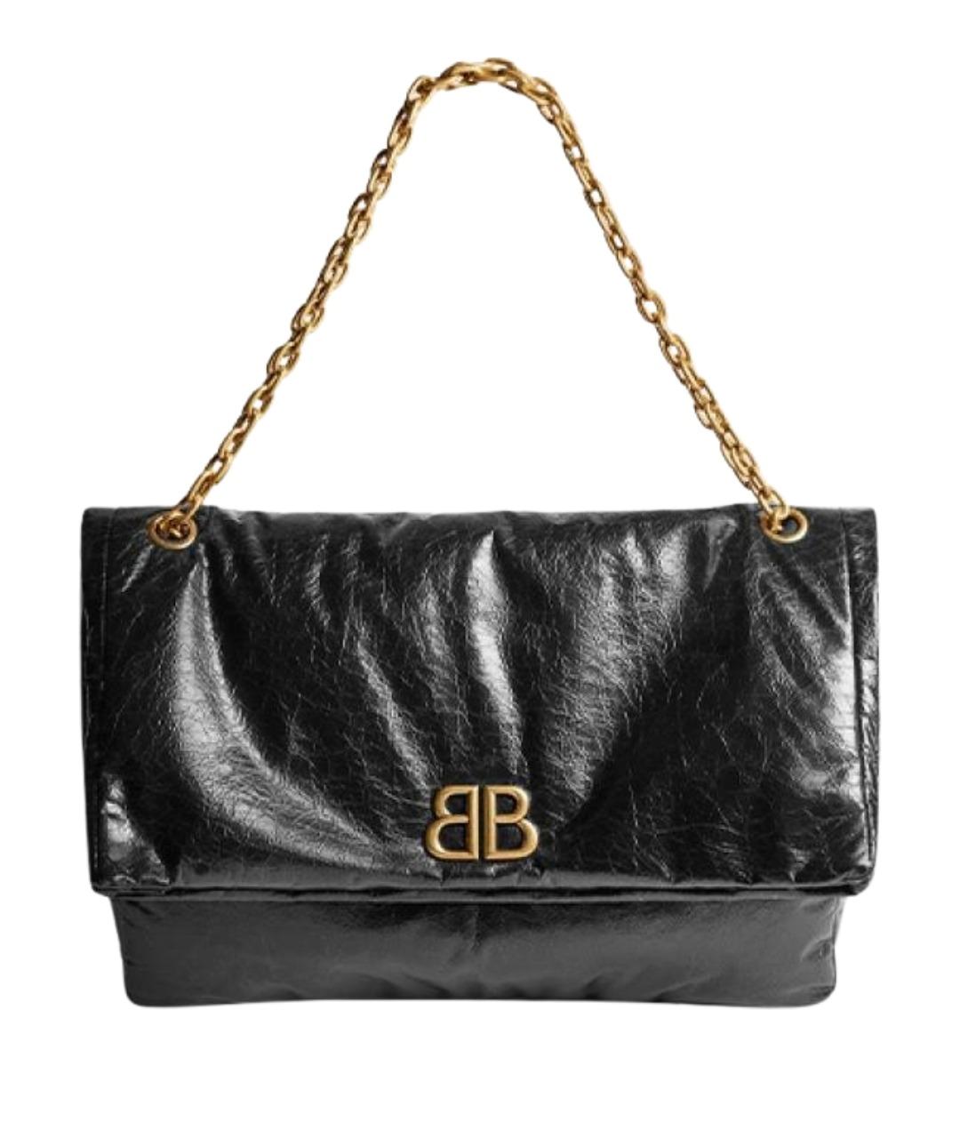 BALENCIAGA Черная кожаная сумка через плечо, фото 1