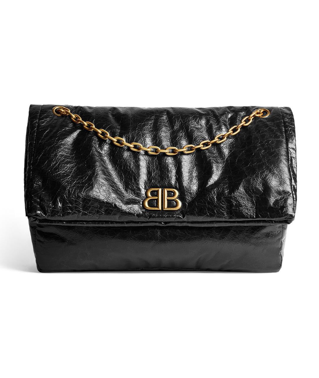 BALENCIAGA Черная кожаная сумка через плечо, фото 2