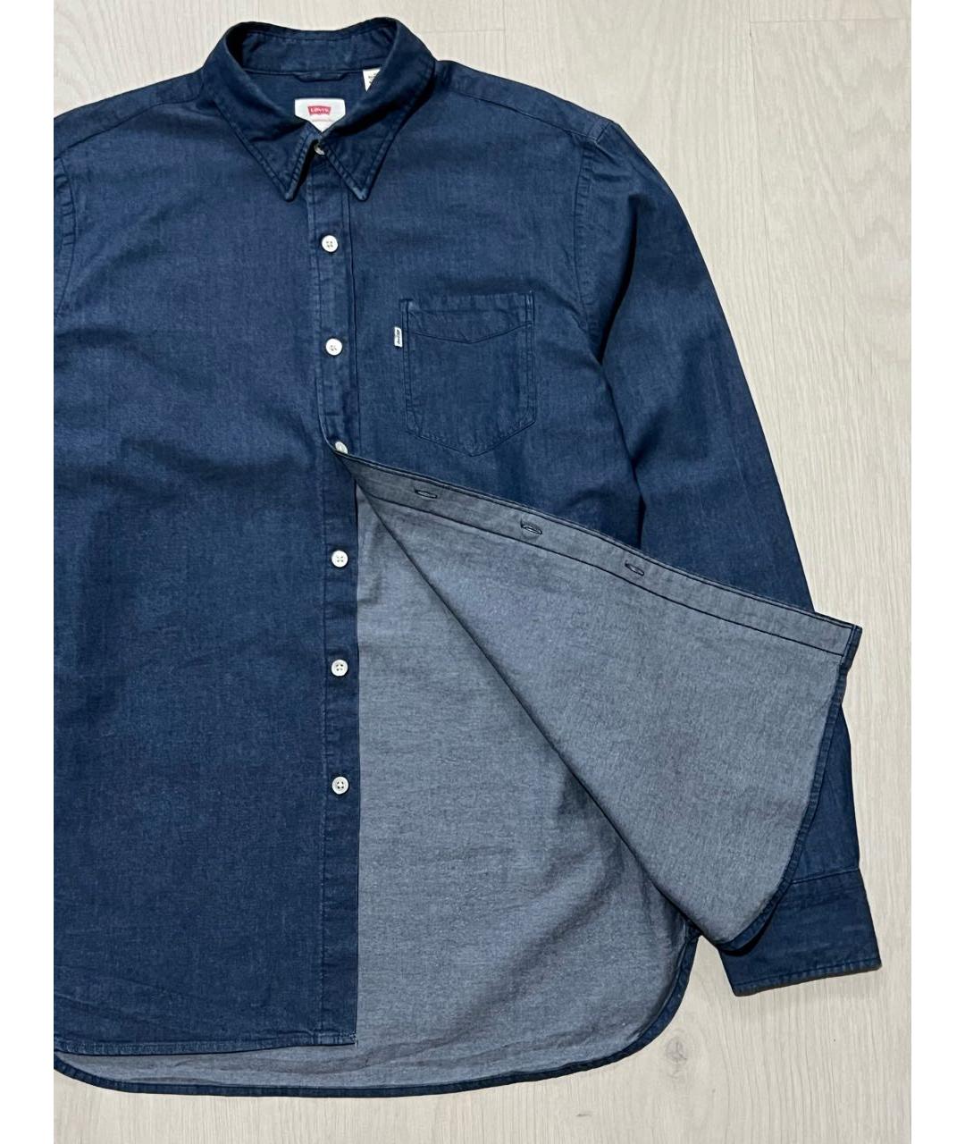 LEVI'S Синяя хлопковая кэжуал рубашка, фото 5