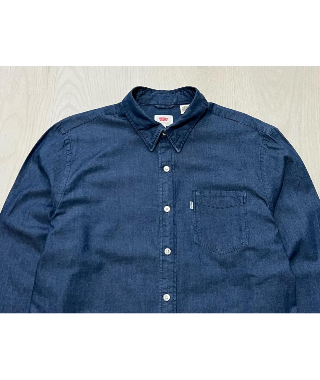 LEVI'S Синяя хлопковая кэжуал рубашка, фото 3