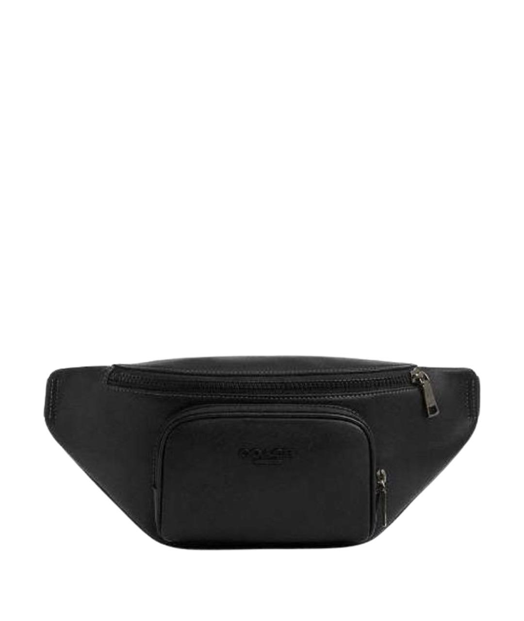 COACH Черная кожаная поясная сумка, фото 1