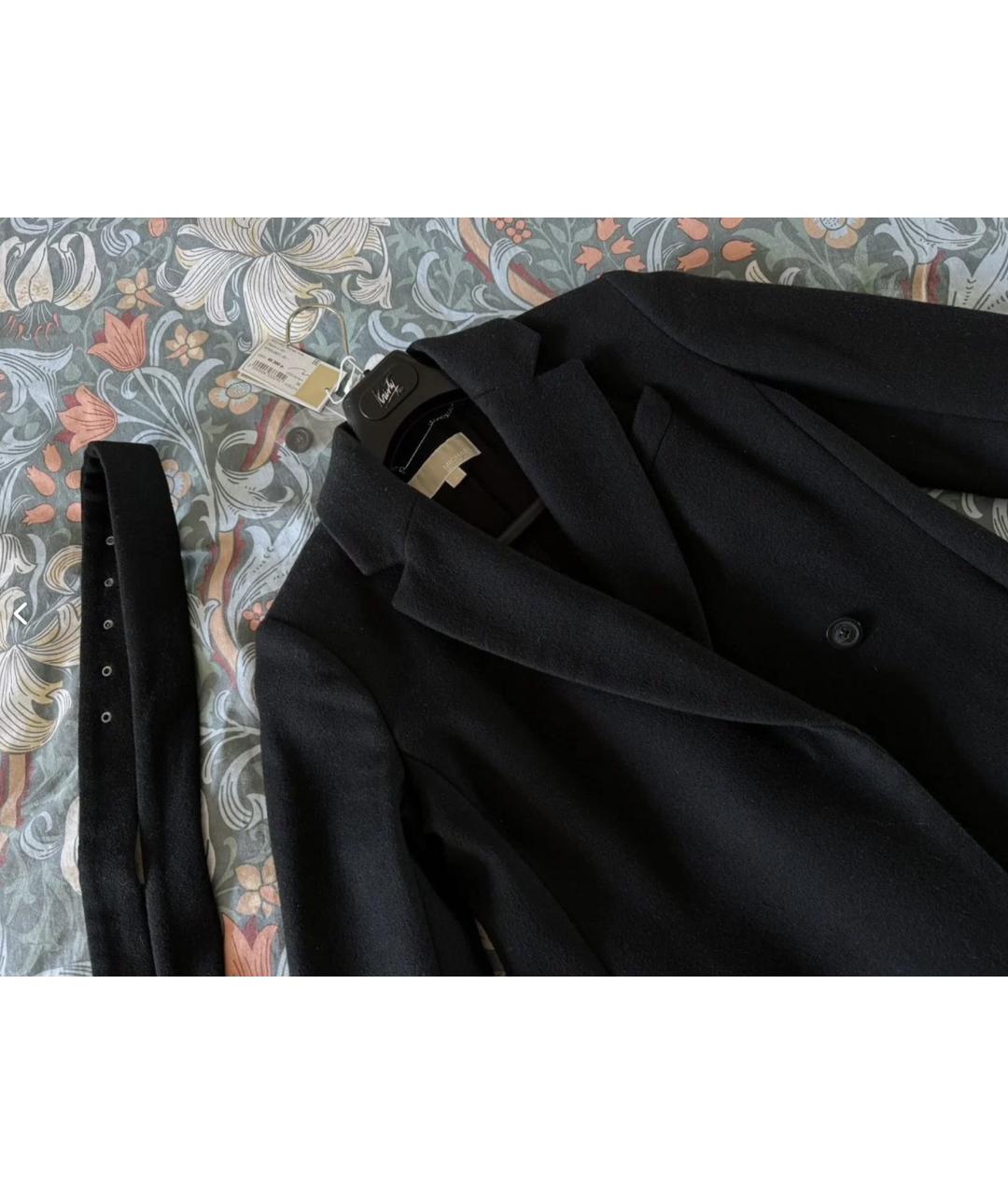 MICHAEL MICHAEL KORS Черное шерстяное пальто, фото 5