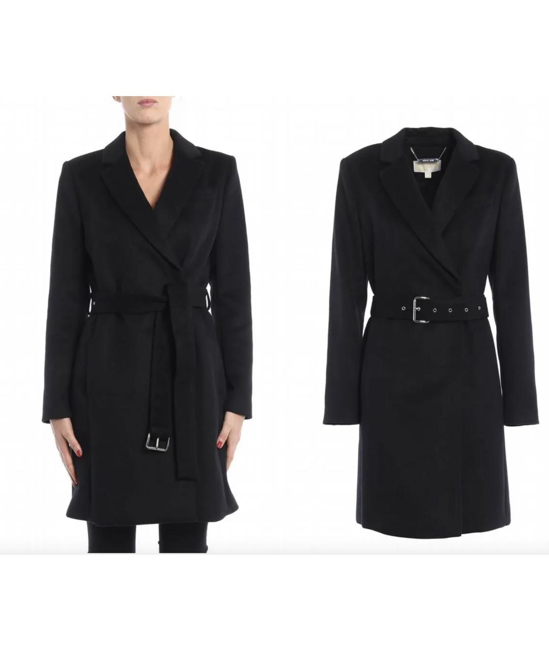 MICHAEL MICHAEL KORS Черное шерстяное пальто, фото 6