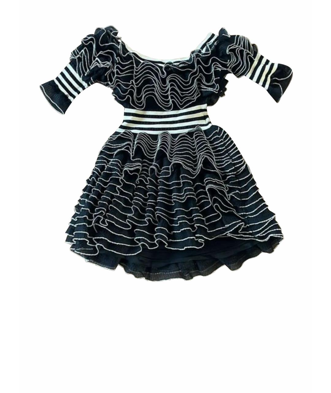 ALEXANDER MCQUEEN Черное вискозное платье, фото 1