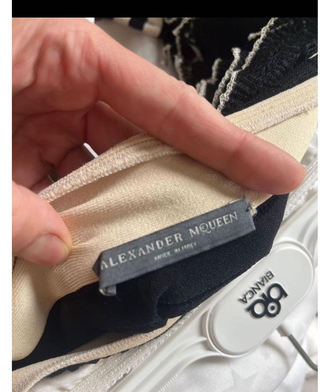 ALEXANDER MCQUEEN Черное вискозное платье, фото 2