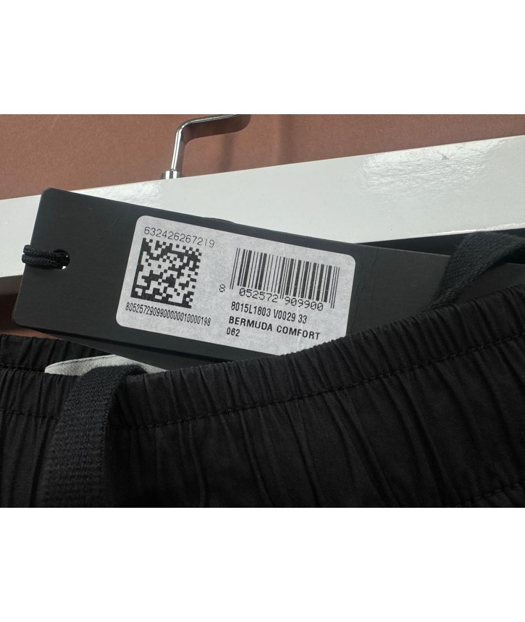 STONE ISLAND Черные хлопковые шорты, фото 7